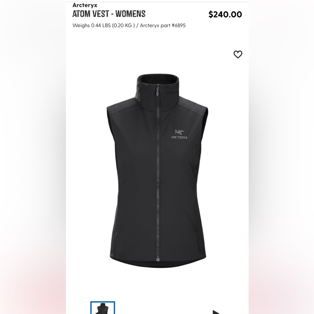 Arcteryx Atom vest
